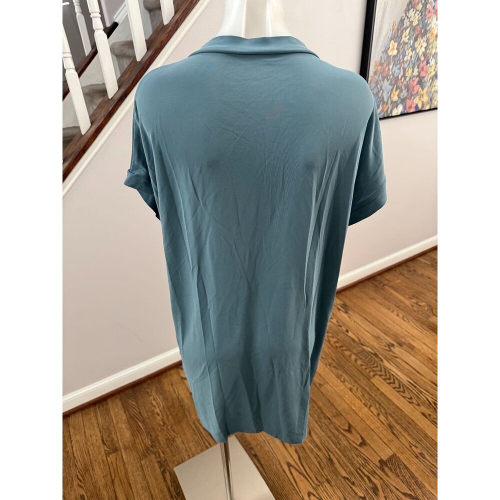 ERES Tali Dress Requin Bleu Jersey Mini V Neck Size Small - Picture 3 of 4
